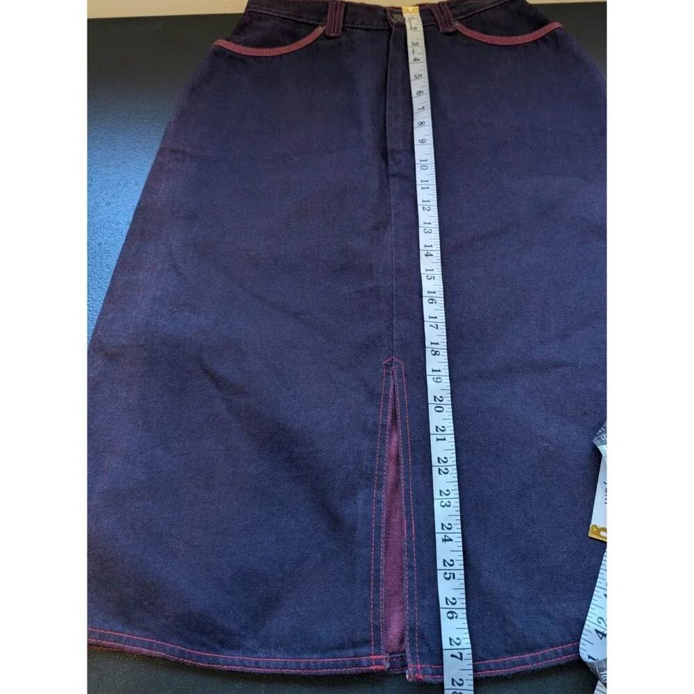 John Sullivan For Pioneer Wear Vintage Women Midi Skirt Denim Western Size 11/12